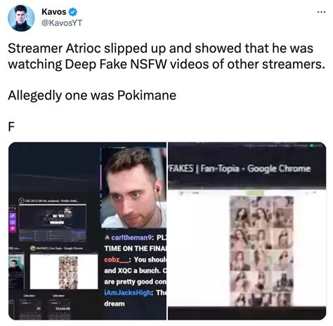 atrioc watching deep fake|what happened to atrioc streaming.